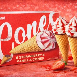 CONES strawberry vanilla cone jäätis 6x110ml