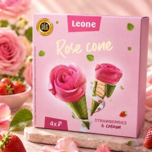 Rose strawberry cream jäätis 4x130ml