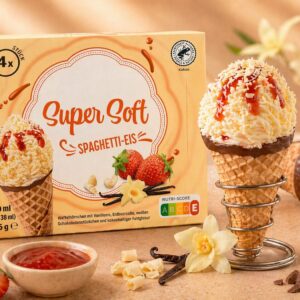 Super Soft strawberry jäätis 4x130ml